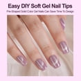 thumbnail image 3 of Press on Nails Plauva Cat Eye 300 piezas cortas cuadradas para mujer, 3 of 7