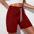 thumbnail image 5 of Dianli Elastic Waist Drawstring Side Pocket Casual Shorts Solid Color Fashionable Workwear Sports Shorts Lightweight Breathable Everyday Casual Side Pocket Shorts, 5 of 9