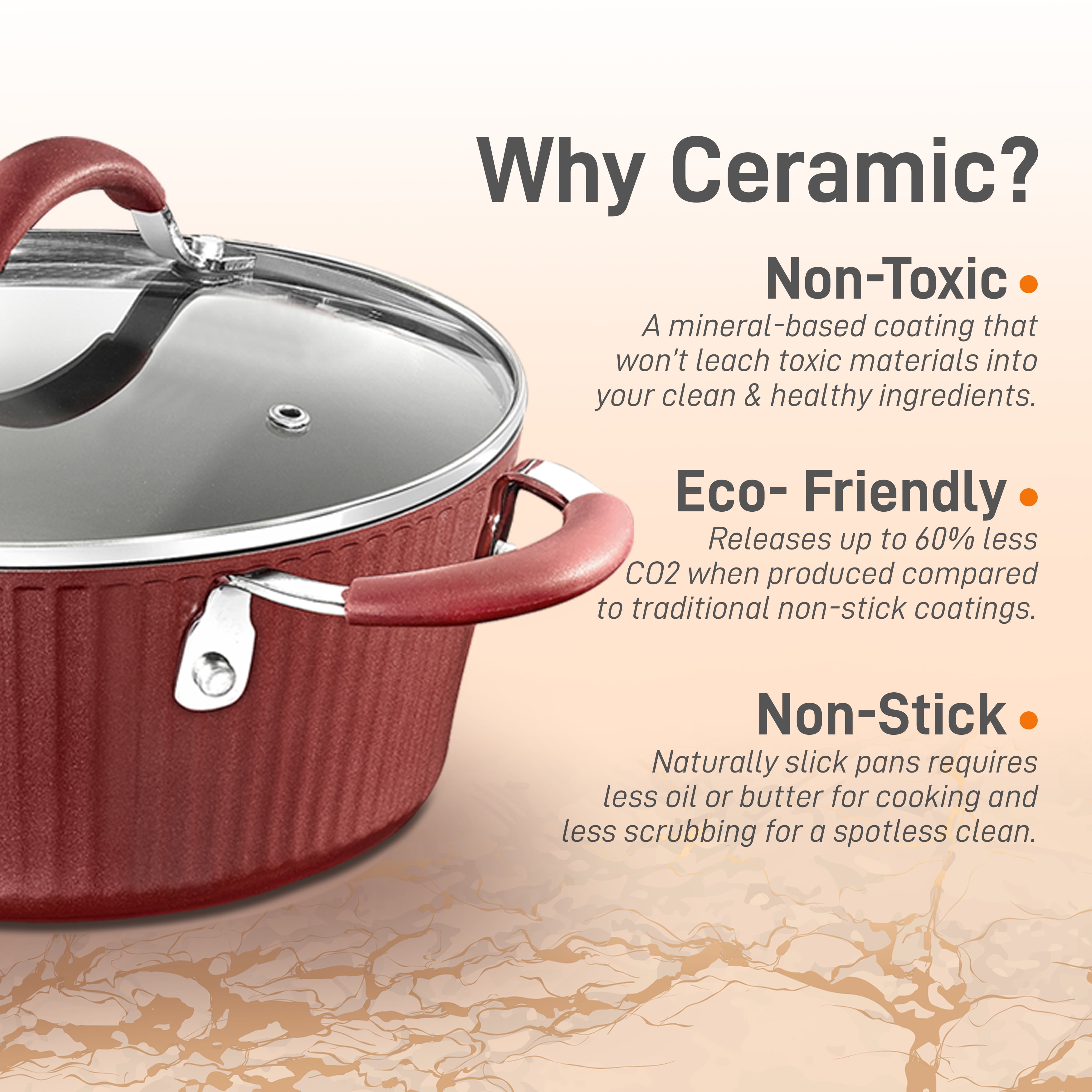 NutriChef Cooking Pot with Lid - Non-Stick High-Qualified Kitchen Cookware, 2.1 Quart