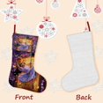 thumbnail image 3 of Isabella Encanto Tema: Calcetines de Navidad, fino lino blanco para colgar en escaleras y chimenea, decoración navideña para el hogar, regalo de Navidad. 45cm × 32cm, 3 of 5