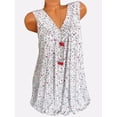 thumbnail image 2 of Camiseta sin mangas con cuello en V sin mangas, chaleco holgado para mujer, camiseta de verano, blanco, S Advancent AP001998-01, 2 of 5