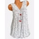 thumbnail image 2 of Camiseta sin mangas con cuello en V sin mangas, chaleco holgado para mujer, camiseta de verano, blanco, XXL AweSitey AP001998-05, 2 of 5