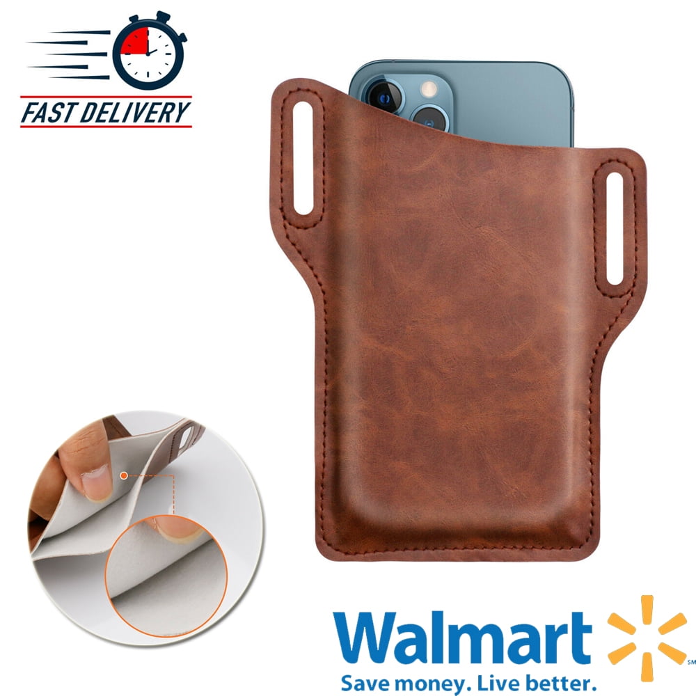 Kalgaden Leather Cell Phone Holster Men Universal Case Waist Bag Sheath