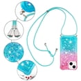 thumbnail image 5 of Funda para iPhone 13 Brillantina Líquida Divertida Reluciente y con Cristales en Movimiento Cuerpo Cruzado con Cordón Ajustable, 5 of 5