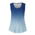 thumbnail image 2 of yunLCZ Square Neck Tank Top Women's 2025 Popular Round Neck Short Sleeved 2D Printed Casual Loose And Versatile Vest Suspender Summer Sleeveless Tops, 2 of 4