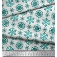thumbnail image 3 of Soimoi Cotton Voile Fabric Snow Flakes Floral Print Sewing Fabric Yard 42 Inch Wide, 3 of 3