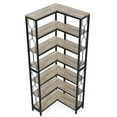 thumbnail image 2 of Spaco 7-Tier Corner Bookshelf, Industrial Corner Etagere Bookcase, Corner Shelf, Gray, 2 of 4