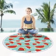 thumbnail image 5 of LYEAA Beach Towels Microfiber 155x155cm Bath Towel Thick Seaside Sitting Blanket Round Shawl Sweat Towel Lightweight Beach Mat for Travel Vacation Swimming Pool, 5 of 8