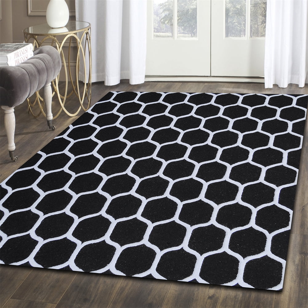 Home City Superior 5X8 Area Rug Black/Silver
