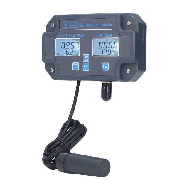 Aquarium PH Monitor, Digital Water Quality Tester APP Remote Control For Laboratory US Plug 110V,EU Plug 230V,UK Plug 230V