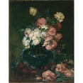 thumbnail image 2 of Walter Shirlaw 15x18 Gold Ornate Wood Frame and Double Matted Museum Art Print Titled - Roses (Before 1888), 2 of 4