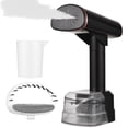 thumbnail image 1 of Graflsoa 1500W High-Power Portable Garment Steamer with 400ml Water Tank, 20-Second Quick Heat, 2 Steam Levels, 24g/min Steam Output, LCD Touch Screen, Compact Design for Home, Dorm, Travel - Black,, 1 of 7
