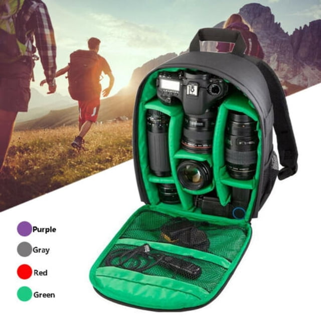 Camera Backpack Photo Backpack, Rucksack Camera Waterproof Camera Bag For Canon Nikon Sony With Tripod Mount (Violet Usb)