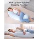 thumbnail image 5 of Almohada de embarazo Momcozy Maternity Body en forma de J azul, 5 of 9