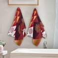 thumbnail image 3 of Red Xmas Tree Hand Towels 2 PCS, Abstract Geometric Kitchen Towel Ultra Soft and Highly Absorbent,Decorative Fingertip Face Towel for Bathroom Hotel, 28.3"x14.4", 3 of 5
