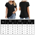 thumbnail image 2 of Camiseta De Mujer Tops casuales Tops de manga corta ahuecados Traje diario de color sólido (Negro M) Ygjytge para Mujer Negro T M, 2 of 6