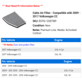 thumbnail image 2 of Cabin Air Filter - Compatible with 2009 - 2017 Volkswagen CC 2010 2011 2012 2013 2014 2015 2016, 2 of 2