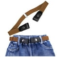 thumbnail image 7 of Buyless Fashion Kids Boys Toddler No Buckle Adjustable Elastic Dress Stretch Belt - 5098-Camel, 7 of 7