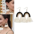 thumbnail image 3 of Pendientes colgantes Zulema Pendientes de borla Negro, 3 of 8