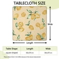 thumbnail image 2 of Yellow Lemon Fruit Leaves LightYellow Pattern Square Fitted Tablecloth with Elastic Edge,Square Table Cover,Washable Elastic Table Cover for Home Kitchen Party Decor 36"x36", 2 of 6