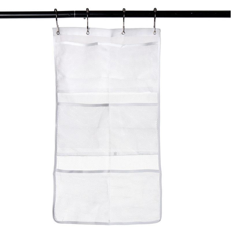 Mesh Shower Caddy Hang Pogah Bath Toy Organizer Shower-Storage Shower Curtain 