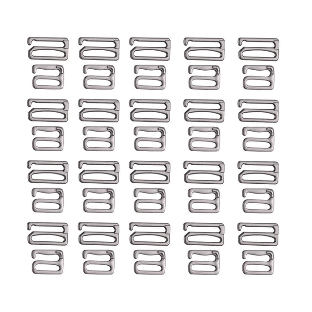 MasteelfCA 40 Pcs Sangle de Réglage de la Boucle de Soutien-Gorge Clips de Couture pour Femmes Filles (Noir)