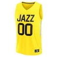 thumbnail image 2 of Men's Fanatics Jordan Clarkson Yellow Utah Jazz Fast Break Replica Jersey - Icon Edition, 2 of 3