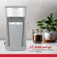 thumbnail image 2 of Holstein Housewares Personal Single Serve Coffee Maker Grey Includes 14Oz. Stainless Steel Interior Thermal Travel Mug, 2 of 8