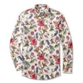 thumbnail image 4 of YIUME Men's Hawaiian Shirt Marine Life Seahorse Octopus Print Cotton Button-down Long Sleeve Aloha Shirt, 4 of 9
