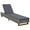 Grey, variant on vidaXL Patio Lounge Chair Outdoor Sunlounger Sunbed with Cushion Poly Rattan
