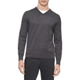 thumbnail image 1 of Calvin Klein  Merino V-neck Logo (Gray, XX-Large), 1 of 2