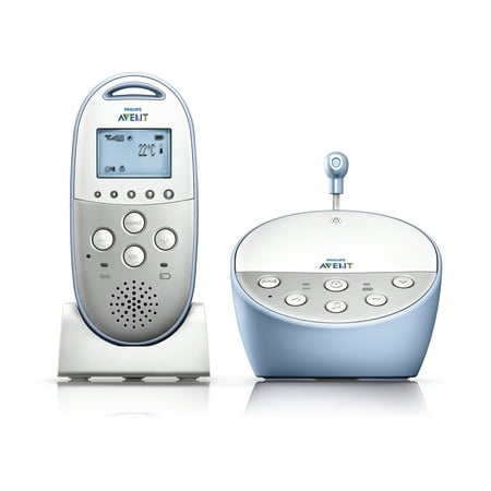 Philips Avent DECT Baby Monitor with Temperature Sensor and Night Mode, SCD570/10