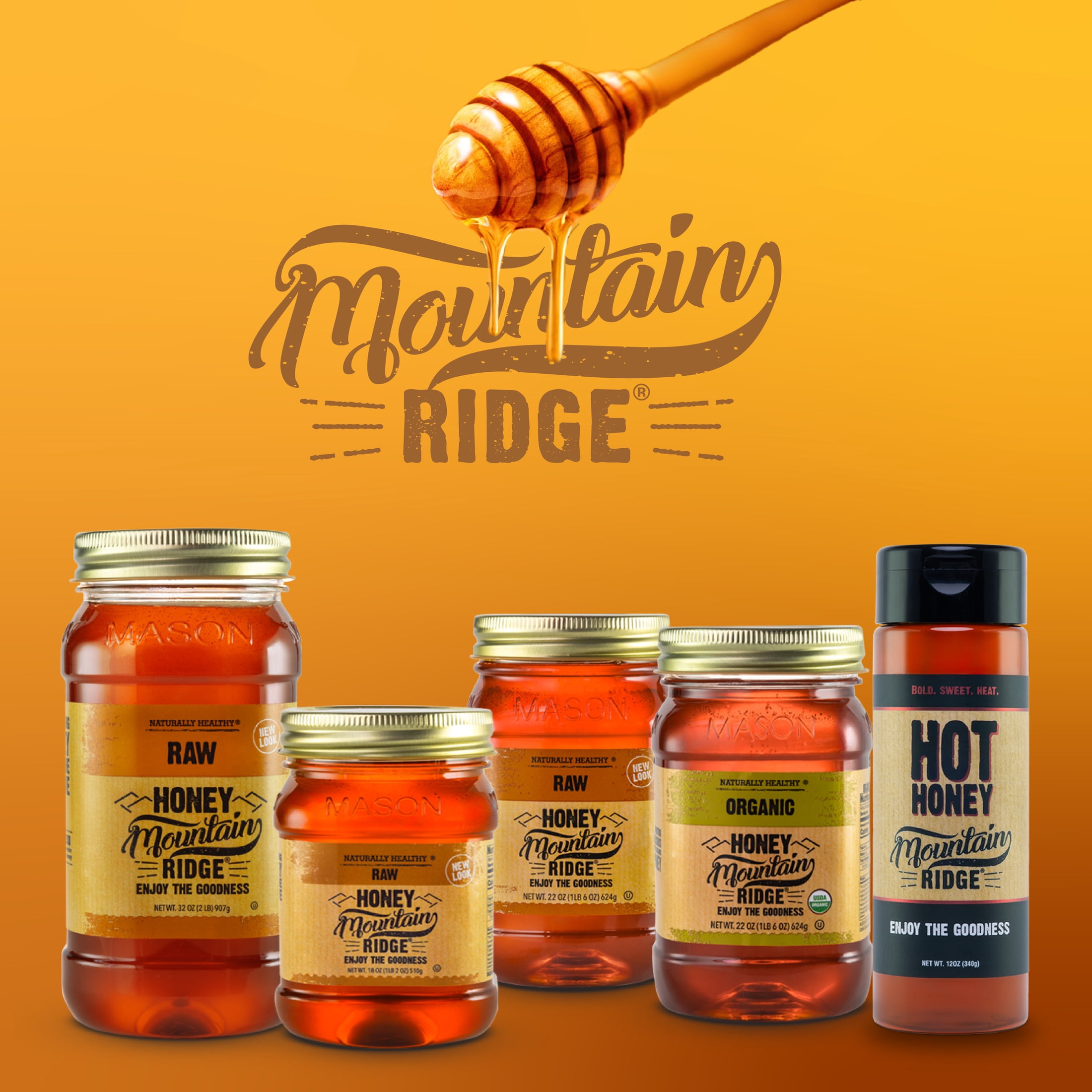 Mountain Ridge Raw Honey 32 oz