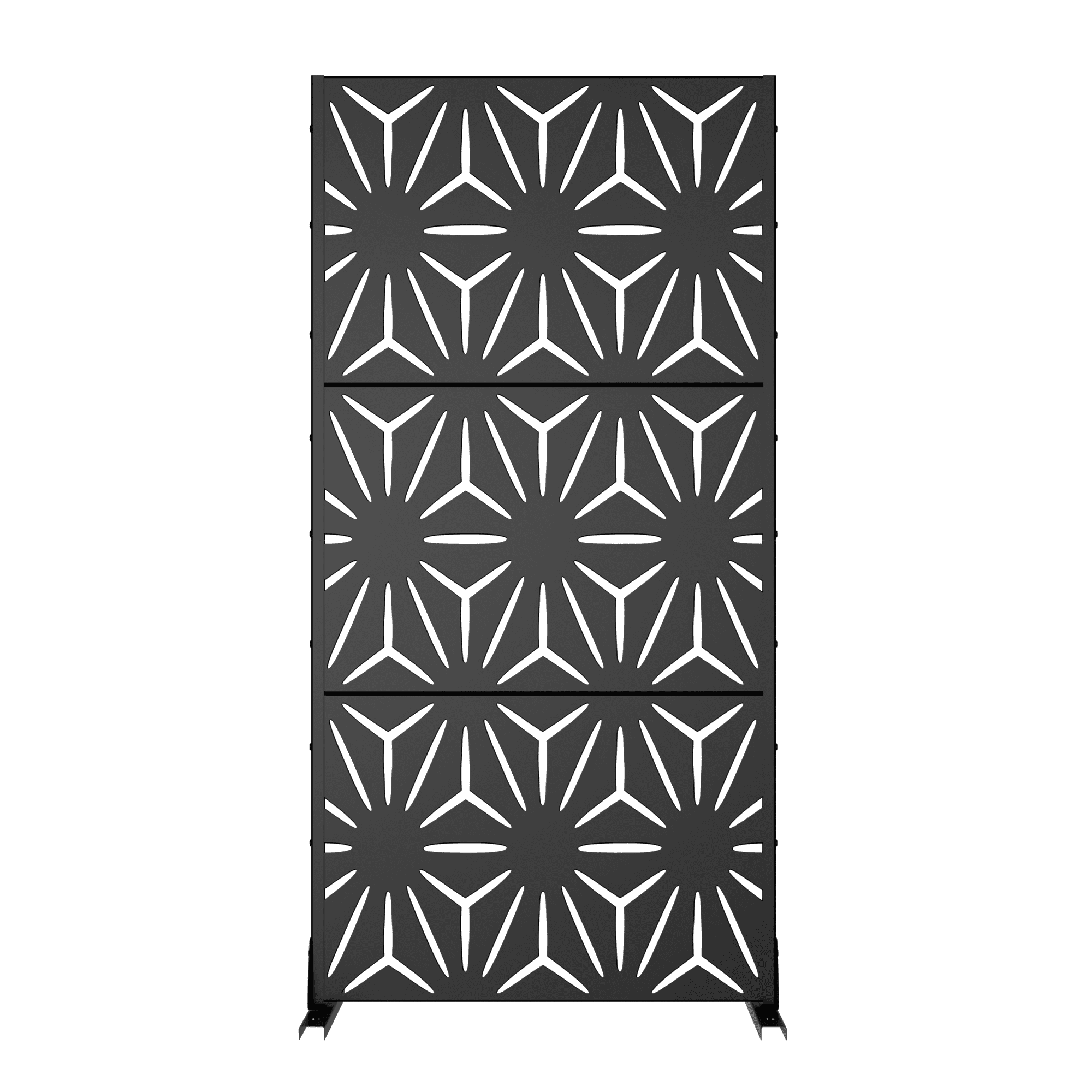 MAYEERTY Modern Steel Panel – Multi-Purpose Galvanized Room Partition,Sun,Black