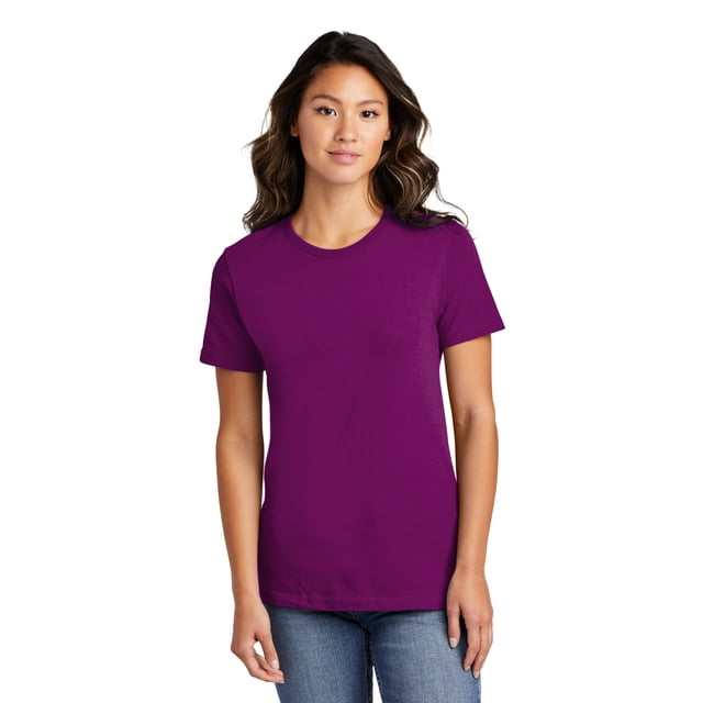 DESCATALOGADO Port & Company - Camiseta de mujer Ring Spun Cotton 4XL Frambuesa Puerto & Compa??a LPC150
