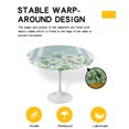 thumbnail image 2 of Round Tablecloth with Elastic Spring Farmhouse White Daisy Blue Stripe Waterproof Stain-proof Table Cover Wipeable Fitted Table Cloths for 55"-60" Round Tables Dining Kitchen, 2 of 6