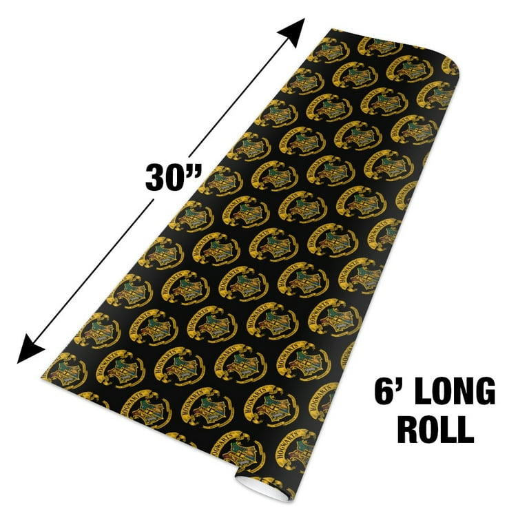 Harry Potter Ilustrated Hogwart's Crest Premium Roll Gift Wrap Wrapping  Paper