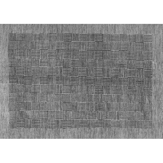 Ahgly Company Indoor Rectangle Abstract Gray Contemporary Area Rugs, 3' x 5'