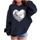 thumbnail image 1 of Sudadera con capucha y estampado de corazón de San Valentín, sudadera de manga larga para niños y niñas, chaqueta para niñas de talla mediana y grande., 1 of 7