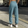 thumbnail image 5 of AherBiu Jogging Pants for Women Cinch Bottom Sweatpants Baggy Loose Fitted Elastic Waisted Casual Sweat Pants with Pockets(Medium,Light Blue), 5 of 8