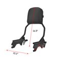 thumbnail image 4 of Wsays Respaldo vertical desmontable de altura estándar para pasajero compatible con modelos Harley Softail FLDE FLHC FLHCS FLSL FXBB FXBBS y FXST 2018-2024, color negro brillante, 4 of 5