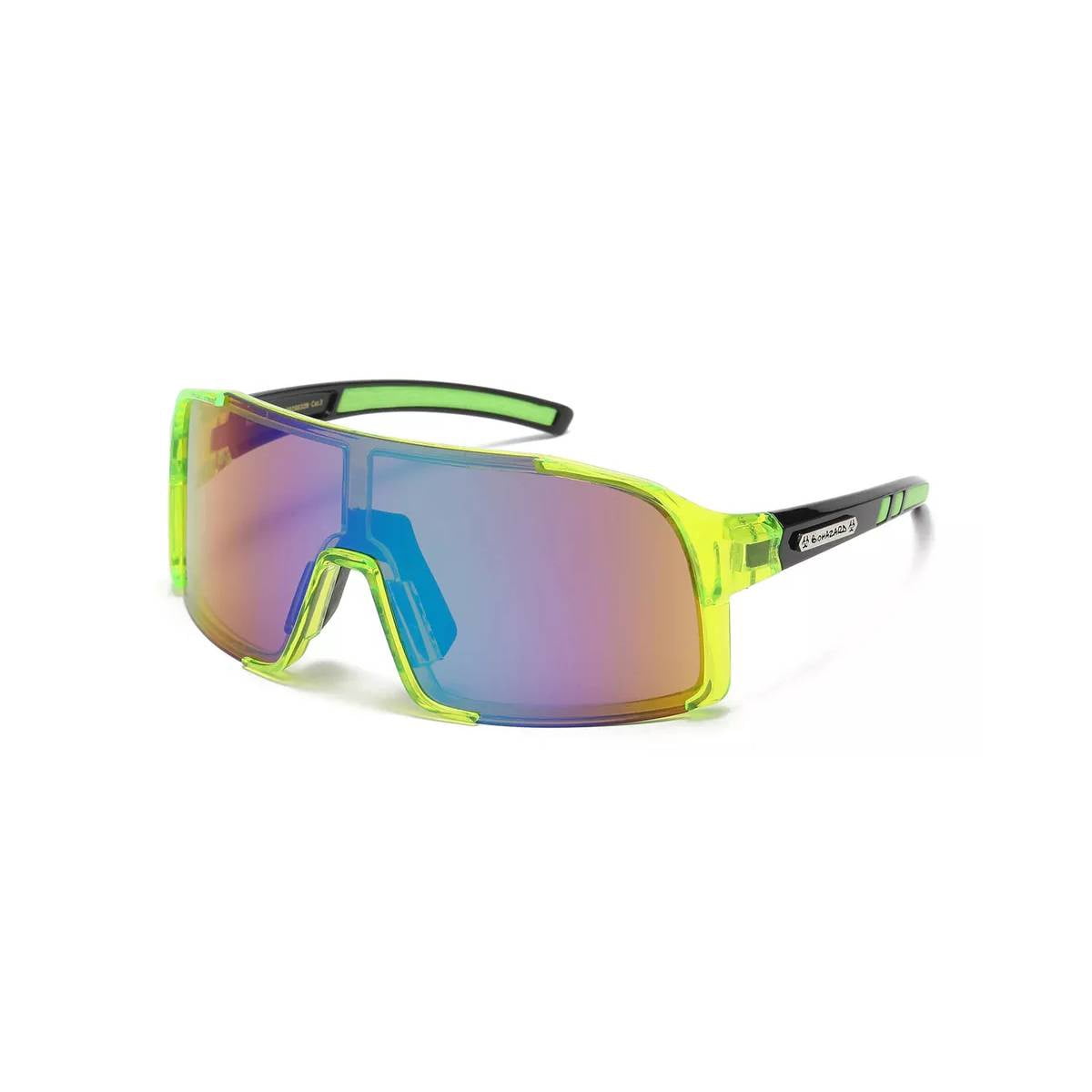 Oversized Futuristic Shield Sunglasses Unisex Futuristic Shield Sunglasses (791652V4450-LIGHT-GREY-BLACK) main image 4