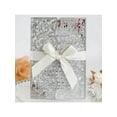thumbnail image 6 of 20pcs Glitter Hollow Invitations Cards with Envelopes Ribbon for Wedding Invite, 6 of 11