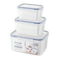 thumbnail image 5 of Yannianjz under $5 Fruit Storage Containers for Fridge with Colanders Dishwasher Safe, Leakproof Fruit and Vegetable Storage, Plastic Storage Keep Berry Fruit Veggie Fresh, 5 of 9