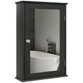 thumbnail image 1 of kleankin Bathroom Mirror Cabinet, Wall Mounted Medicine Cabinet w/ Shelves, 1 of 9