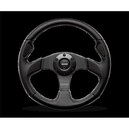 Momo Jet Steering Wheel 350 mm - Black AirLeather/Black Spokes