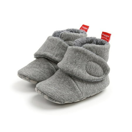 

Baby Winter Warm Shoes Plush Solid Color Walking Shoes