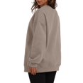 thumbnail image 5 of Harpily Clothing! Sweatshirts for WomenWomens Oversized Sweatshirts Crewneck Long Sleeve Tops Pullover Fall Fashion Clothes With Pocket Khaki L, 5 of 7