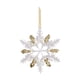 thumbnail image 2 of Adorno navideño Fiudx transparente con borde dorado y copos de nieve, 2 of 6