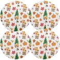 thumbnail image 2 of GZHJMY Autumn Gnome Round Placemats Set of 1, Non-Slip PVC Table Mats Washable Heat Resistant Place Mats for Kitchen Dining Table Christmas Home Decor, 15.4 Inch Table Mat, 2 of 7
